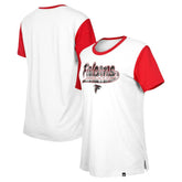Atlanta Falcons New Era Women's 3rd Down T-Shirt - White/Red cheap