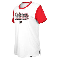 Atlanta Falcons New Era Women's 3rd Down T-Shirt - White/Red cheap