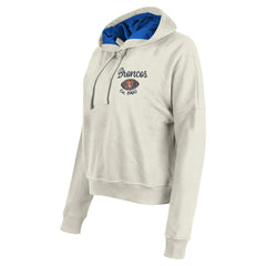Denver Broncos New Era Women's 3rd Down Historic Pullover Hoodie - Cream outlet