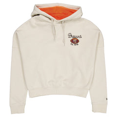 Cleveland Browns New Era Women's 3rd Down Historic Pullover Hoodie - Cream on sale