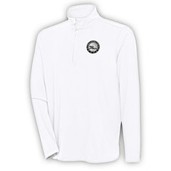 Philadelphia 76ers Antigua Metallic Logo Hunk Quarter-Zip Pullover - White discount