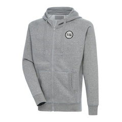 Detroit Pistons Antigua Metallic Logo Victory Raglan Full-Zip Hoodie sale - Heather Gray sale