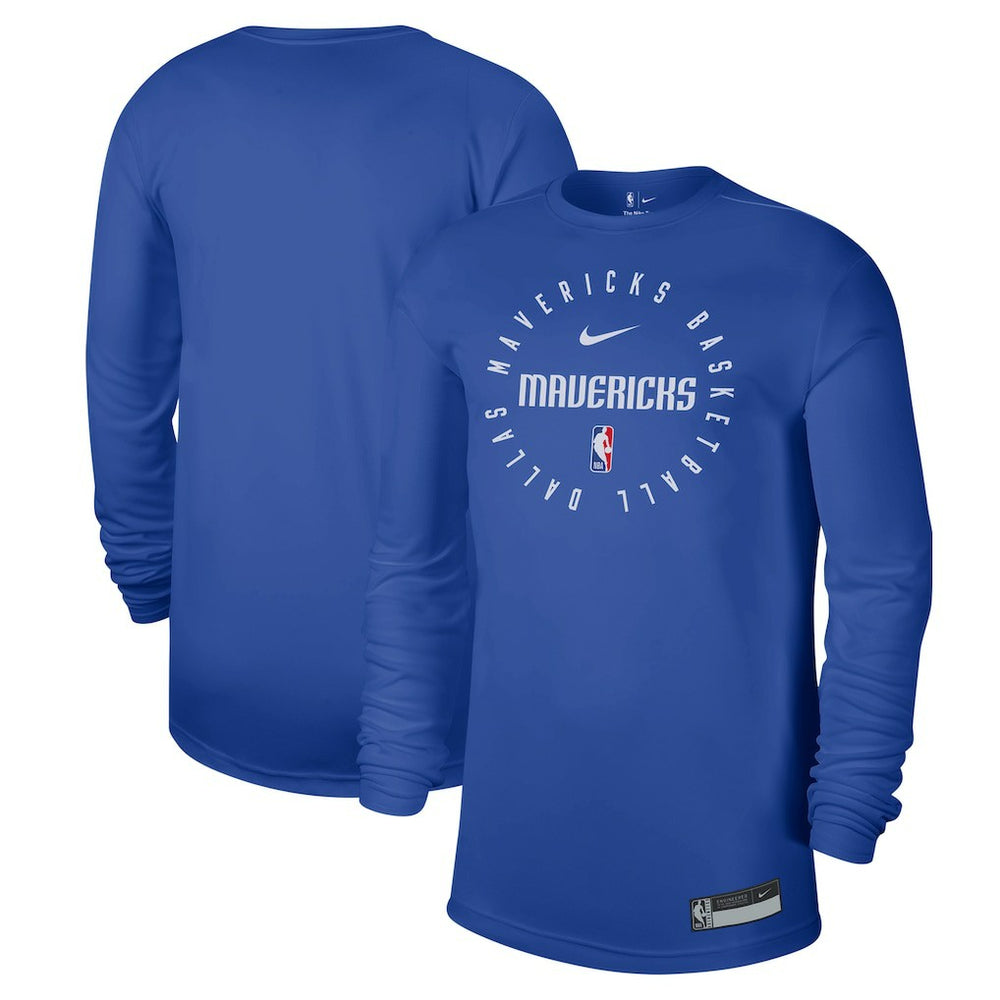 Dallas Mavericks 2024/25 Legend On-Court Practice Long Sleeve T-Shirt sale - Blue cheap