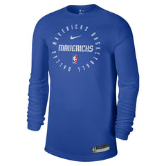 Dallas Mavericks 2024/25 Legend On-Court Practice Long Sleeve T-Shirt sale - Blue cheap