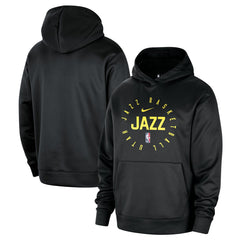 Utah Jazz 2024/25 Spotlight On-Court Practice Performance Pullover Hoodie - Black for sale