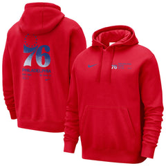 Philadelphia 76ers Courtside Club Pullover Hoodie - Red discount