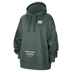 Milwaukee Bucks Jordan Brand Women's Courtside Statement Edition Oversize Pullover Hoodie - Green cheap