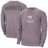 Charlotte Hornets Jordan Brand Courtside Statement Edition Heavyweight Pullover Sweatshirt - Purple shop