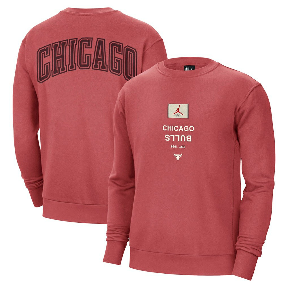 Chicago Bulls Jordan Brand Courtside Statement Edition Heavyweight Pullover Sweatshirt - Red discount