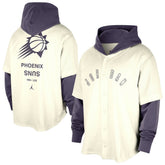 Phoenix Suns Jordan Brand Courtside Statement Edition MVP Jersey Pullover Hoodie - Cream/Purple sale