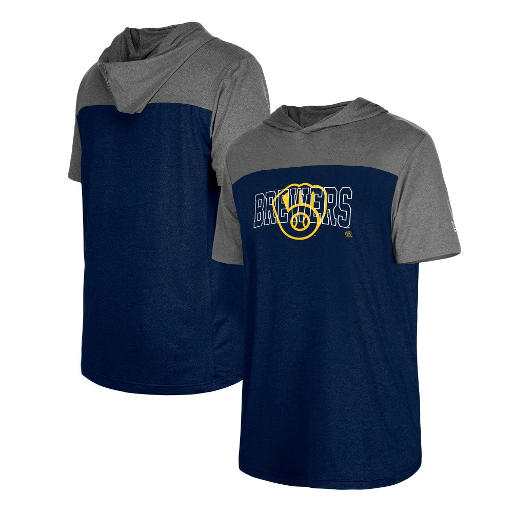Milwaukee Brewers Active Brushed Hoodie T-Shirt Navy