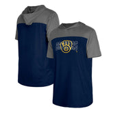 Milwaukee Brewers Active Brushed Hoodie T-Shirt Navy