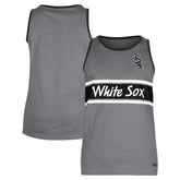 Chicago White Sox Jersey Ringer Tank Top Gray