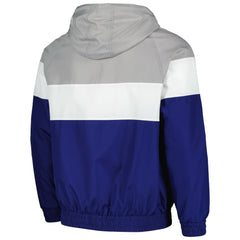 Chicago Cubs Ripstop Raglan Quarter-Zip Hoodie Windbreaker Jacket Royal