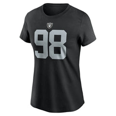Maxx Crosby Las Vegas Raiders Women's Player Name & Number T-Shirt - Black for sale