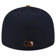 New York Yankees Team Suede Visor Low Profile 59FIFTY Fitted Hat Navy