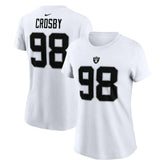 Maxx Crosby Las Vegas Raiders Women's Player Name & Number T-Shirt - White for sale