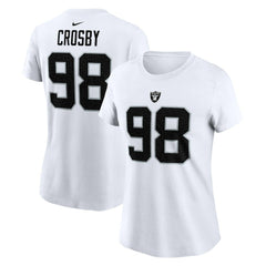 Maxx Crosby Las Vegas Raiders Women's Player Name & Number T-Shirt - White for sale