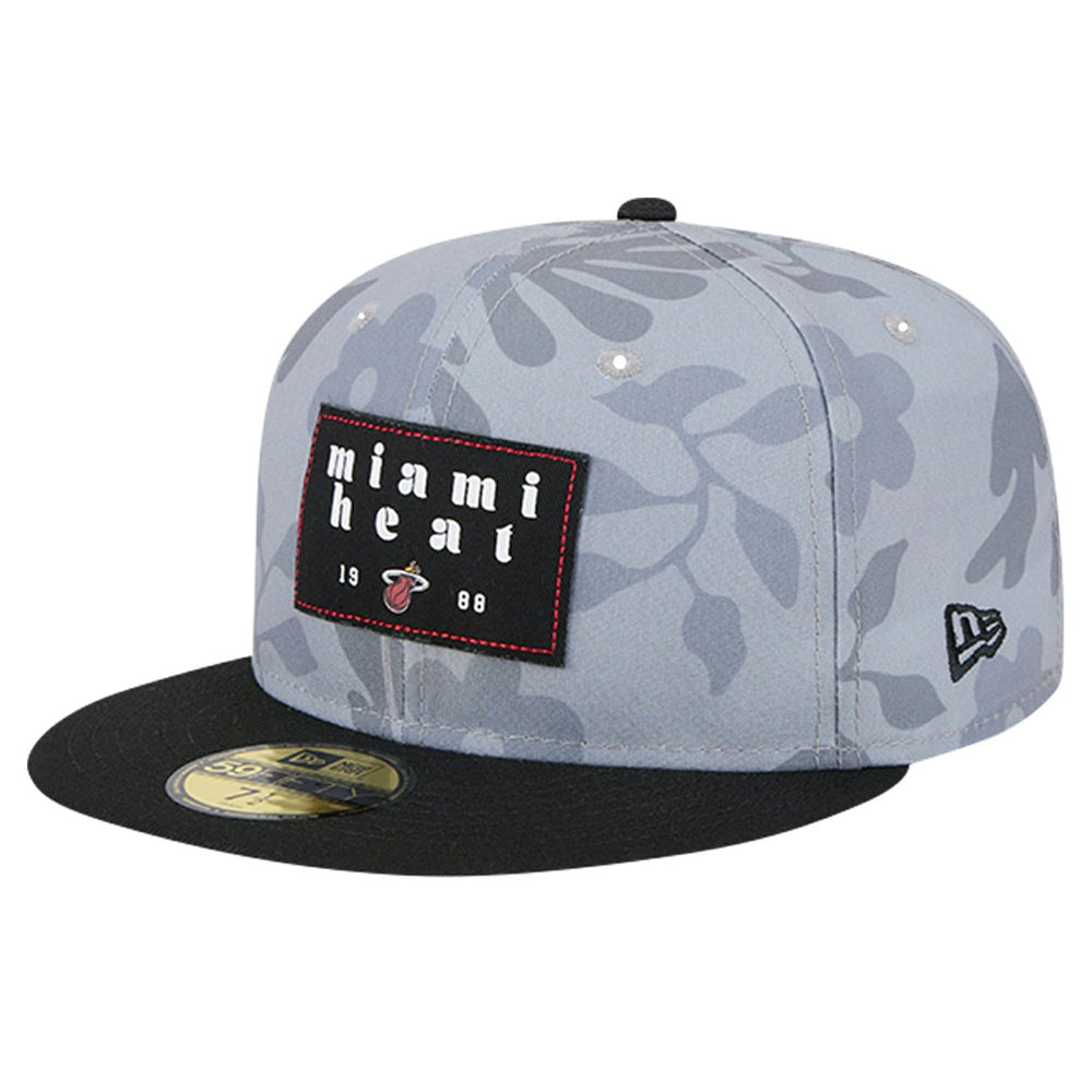 Miami Heat Palm Fronds 2-Tone 59FIFTY Fitted Hat - Gray outlet