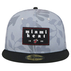 Miami Heat Palm Fronds 2-Tone 59FIFTY Fitted Hat - Gray outlet