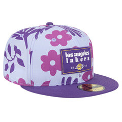 Los Angeles Lakers Palm Fronds 2-Tone 59FIFTY Fitted Hat - Purple for sale