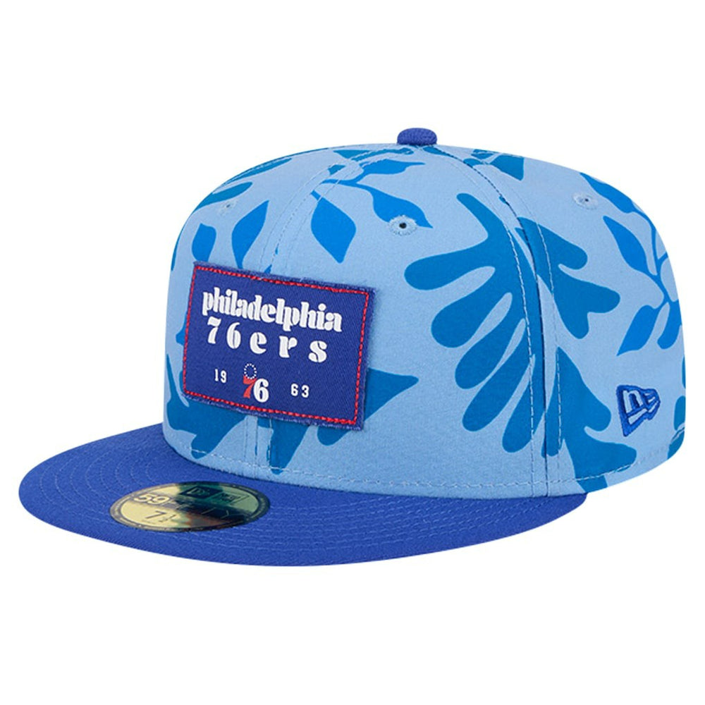 Philadelphia 76ers Palm Fronds 2-Tone 59FIFTY Fitted Hat - Royal online