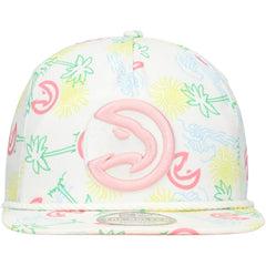 Atlanta Hawks Palm Trees and Waves Golfer Adjustable Hat - White discount