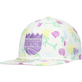 Sacramento Kings Palm Trees and Waves Golfer Adjustable Hat - White cheap
