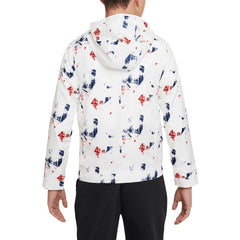 Paris Saint-Germain Youth Amplify Anorak Half-Zip Hoodie Jacket - White discount