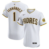 Tony Fernández San Diego Padres Home Elite Sponsor Patch Player Jersey White