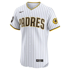 Tony Fernández San Diego Padres Home Elite Sponsor Patch Player Jersey White