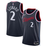 Kawhi Leonard LA Clippers Unisex 2024/25 Swingman Jersey - Navy - Icon Edition shop