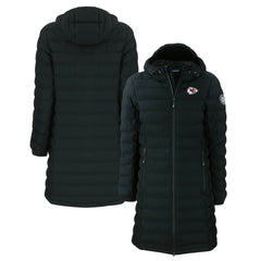 Kansas City Chiefs Cutter & Buck Women's Mission Ridge Repreve Eco Insulated Long Full-Zip Puffer Jacket - Black cheap