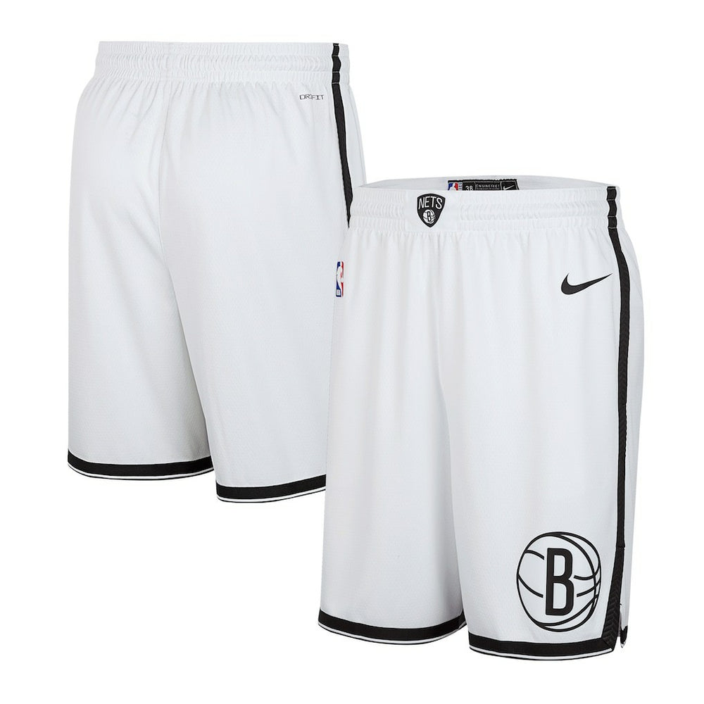 Brooklyn Nets 2024/25 Association Edition Swingman Shorts - White cheap
