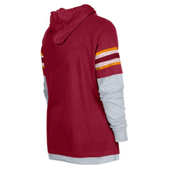 Washington Commanders New Era Twofer Long Sleeve Hooded T-Shirt - Burgundy on sale