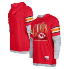 Kansas City Chiefs New Era Twofer Long Sleeve Hooded T-Shirt - Red for sale
