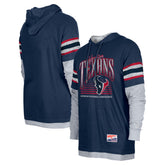 Houston Texans New Era Twofer Long Sleeve Hooded T-Shirt - Navy sale