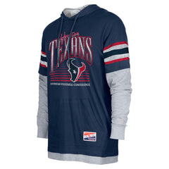 Houston Texans New Era Twofer Long Sleeve Hooded T-Shirt - Navy sale