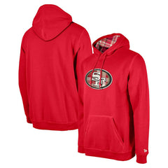 San Francisco 49ers New Era 3rd Down Plaid Pullover Hoodie - Scarlet sale
