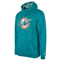 Miami Dolphins New Era 3rd Down Plaid Pullover Hoodie - Teal online