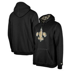 New Orleans Saints New Era 3rd Down Plaid Pullover Hoodie - Black for sale