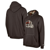 Cleveland Browns New Era 3rd Down Plaid Pullover Hoodie - Brown online