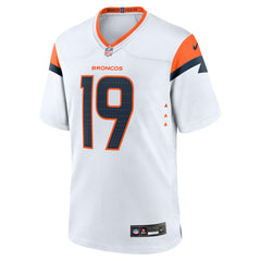 Marvin Mims Jr Denver Broncos Game Jersey - White on sale
