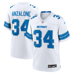 Alex Anzalone Detroit Lions White Game Jersey - White cheap