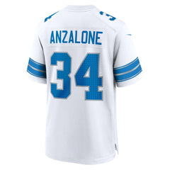 Alex Anzalone Detroit Lions White Game Jersey - White cheap