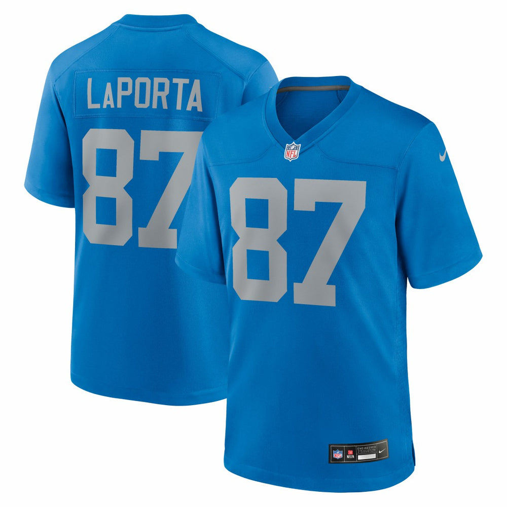 Sam LaPorta Detroit Lions Alternate Game Jersey - Blue discount