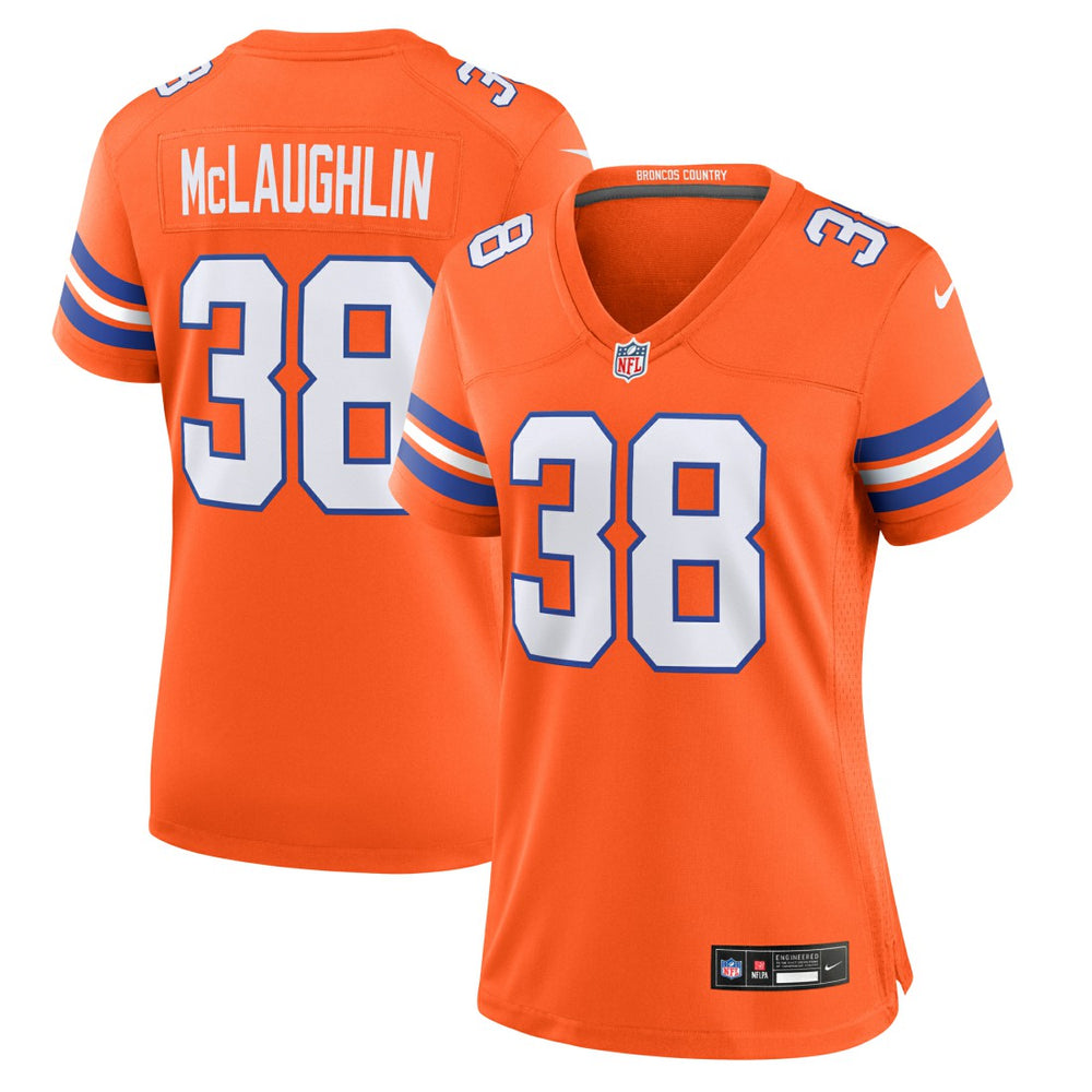 Jaleel McLaughlin Denver Broncos Women's Mile High Collection 1977 Throwback Player Game Jersey - Orange on sale