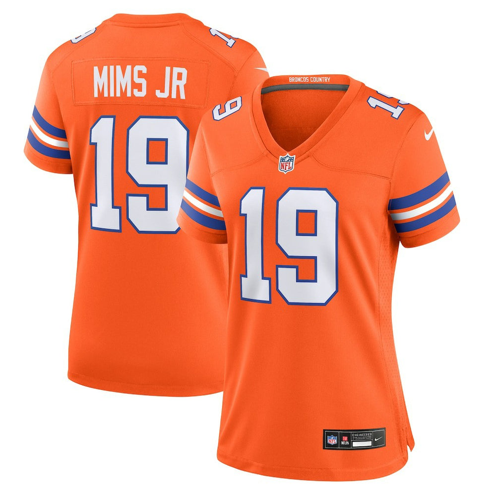 Marvin Mims Jr Denver Broncos Women's Mile High Collection 1977 Throwback Player Game Jersey - Orange for sale