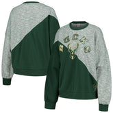 Milwaukee Bucks G-III 4Her by Carl Banks Women's Benches Split Pullover Sweatshirt - Hunter Green shop