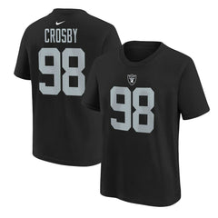 Maxx Crosby Las Vegas Raiders Youth Player Name & Number T-Shirt - Black outlet